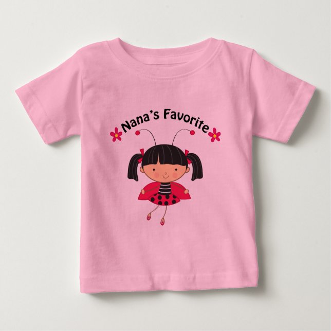 T-shirt Pour Bébé Nanas Favorite Girls Cadeau (Devant)