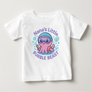 T-shirt Pour Bébé Nana's Little Bubble Beast mignon Octopus