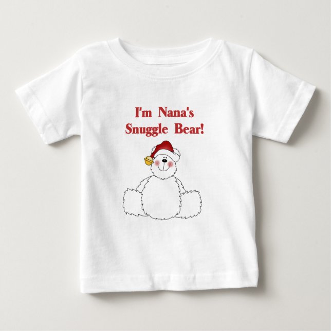 T-shirt Pour Bébé Nana's Snuggle Bear Noël (Devant)