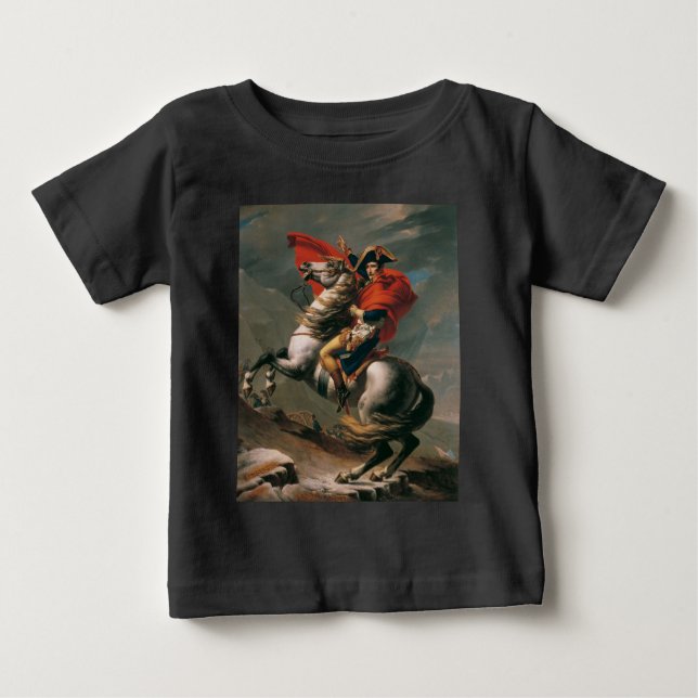 T-shirt Pour Bébé Napoléon à cheval, bataille du col Saint-Bernard (Devant)