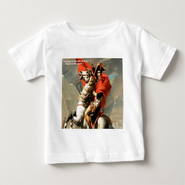 T-shirt Pour Bébé Napoléon & citation "dirigeant" (Devant)
