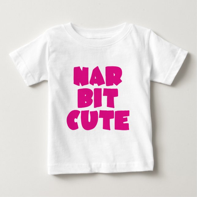 T-shirt Pour Bébé Nar Bit Cute (rose) (Devant)