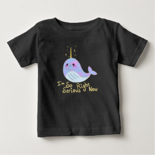 T-shirt Pour Bébé Narval Sérieux Kawaii