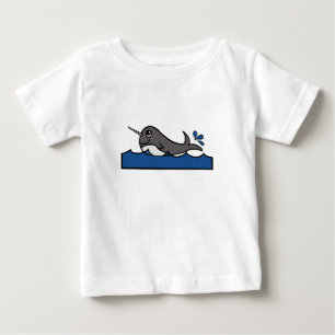 T-shirt Pour Bébé Narwhal Splash