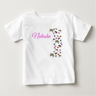 T-shirt Pour Bébé Natasha, Nom Avec Faune Australienne,  