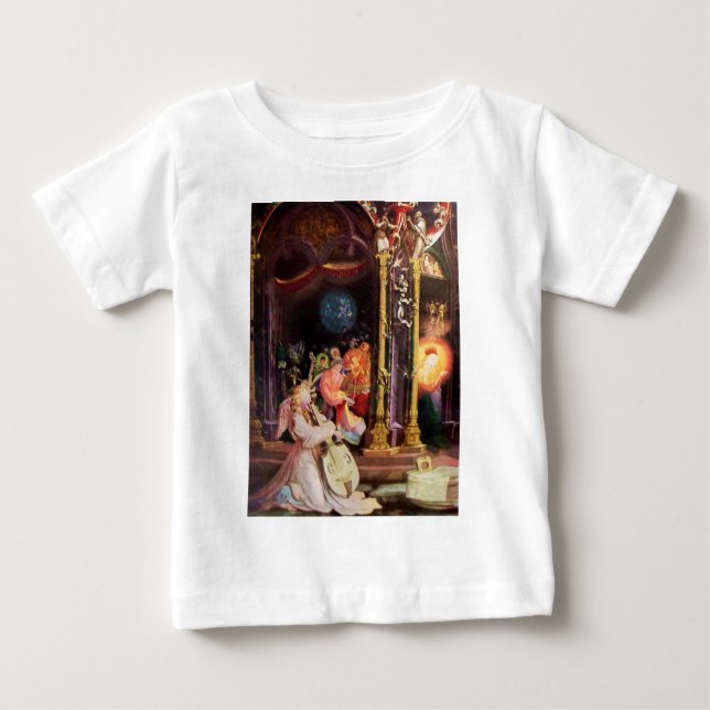 T-SHIRT POUR BÉBÉ NATIVITÉ, ANGES DE LA MUSIQUE - MAGIE DE NOËL (Devant)