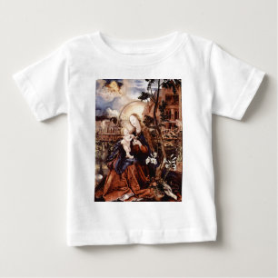 T-SHIRT POUR BÉBÉ NATIVITÉ AVEC DES LILLES BLANCHES - MAGIE DE NOËL