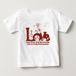 T-shirt Pour Bébé Nativité de Noël de la famille chrétienne perso
