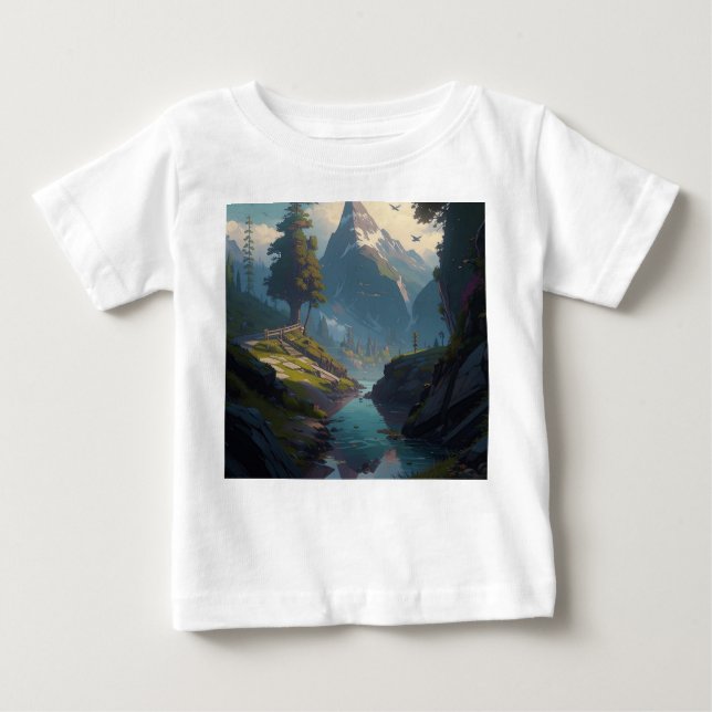 T-shirt Pour Bébé Nature 20. (Devant)