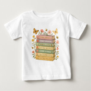T-shirt Pour Bébé Nature et livre Lover Botanique Stack