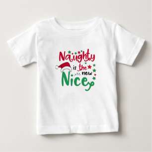 T-shirt Pour Bébé Naughty est la nouvelle belle noël
