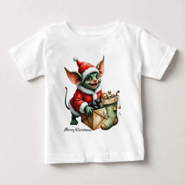 T-shirt Pour Bébé Naughty List Delivery: The Goblin Clause Chronicle (Devant)