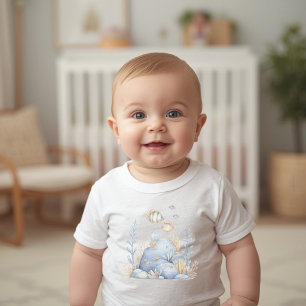 T-shirt Pour Bébé Nautique Sous L'Océan Bientôt Baby Shower