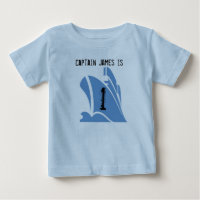 Navire Capitaine Personnalisable 1er Anniversaire 
