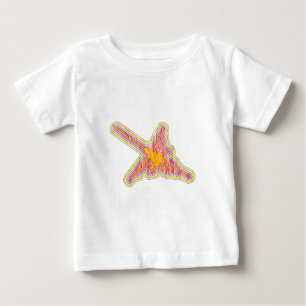 T-shirt Pour Bébé Nazca Lignes Colibri Avec Effet Papier Rincé