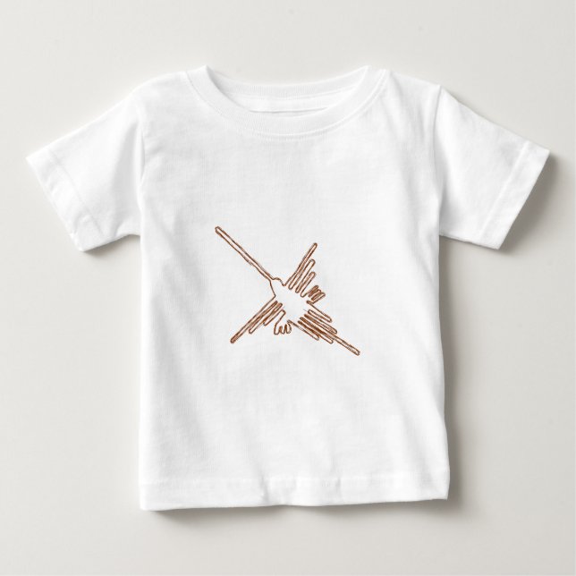 T-shirt Pour Bébé Nazca Lines Croquis de colibris (Devant)