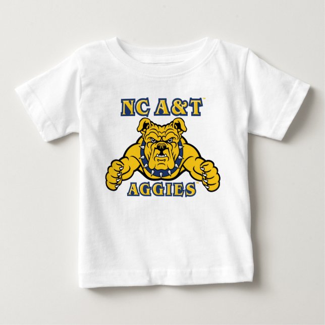 T-shirt Pour Bébé NC A&T Agences | Aggie Bulldog (Devant)