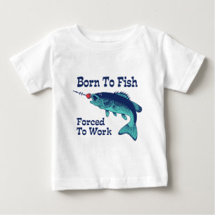 T-shirt Pour Bébé Né À Des Poissons Forcés À Travailler
