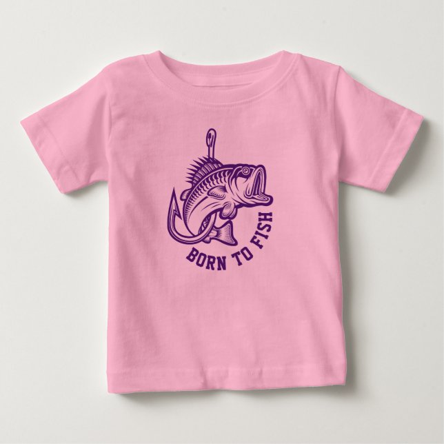 T-shirt Pour Bébé Né au poisson (Devant)