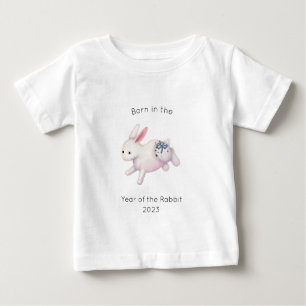 T-shirt Pour Bébé Né dans l'année du Lapin du zodiaque chinois