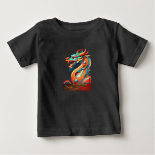 T-shirt Pour Bébé Né dans une année du Dragon 2024 T-shirt bébé pers