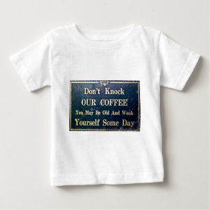 T-shirt Pour Bébé Ne frappez pas notre café