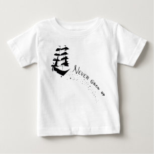 T-shirt Pour Bébé Ne grandissez jamais la chemise de bateau de