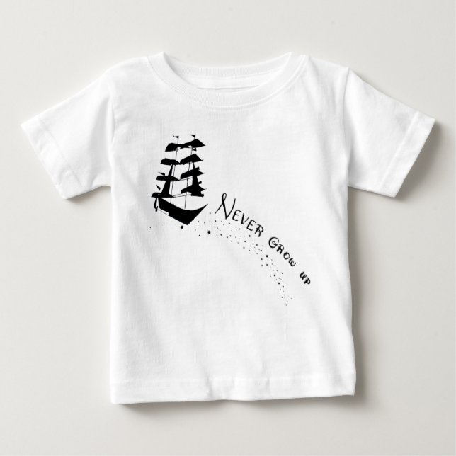 T-shirt Pour Bébé Ne grandissez jamais la chemise de bateau de (Devant)