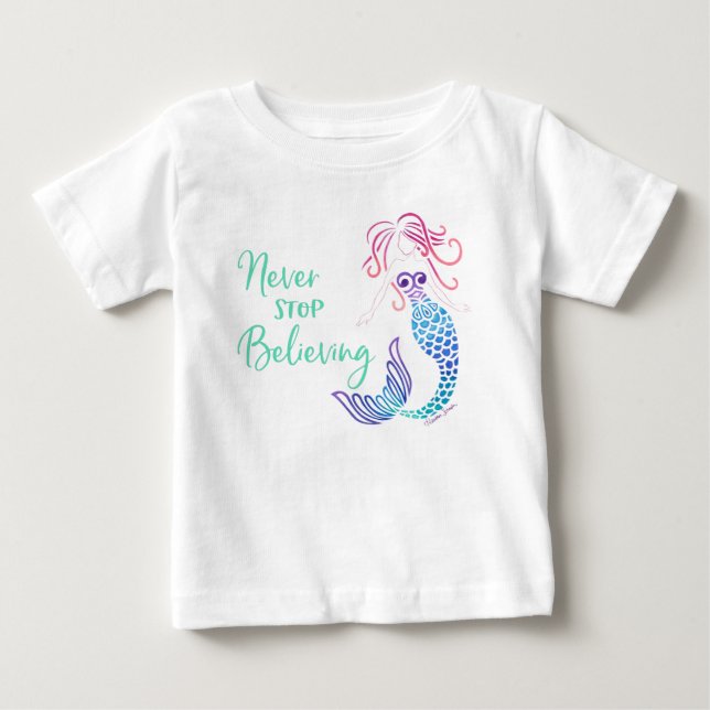 T-shirt Pour Bébé Ne jamais cesser de croire (Devant)