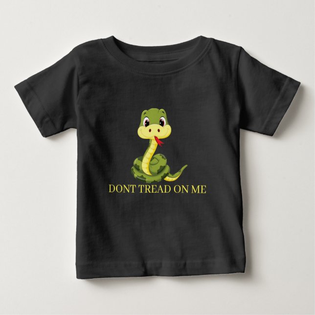 T-shirt Pour Bébé NE JETTE PAS SUR MOI serpent Gadsden (Devant)