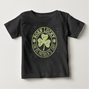 T-shirt Pour Bébé Né Lucky sur St Patrick's Day Irlandais Anniversai