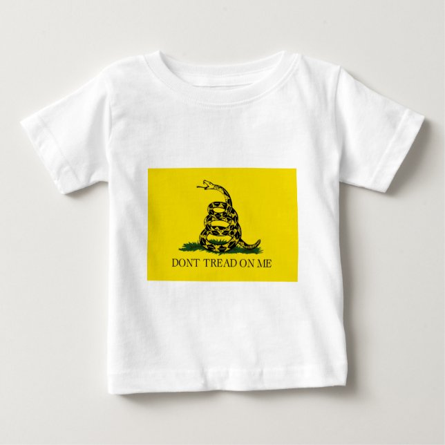 T-shirt Pour Bébé NE MARCHEZ PAS SUR MOI, le drapeau de Gadsden (Devant)