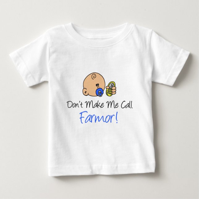T-shirt Pour Bébé Ne me forcez pas à appeler Farmor (Devant)