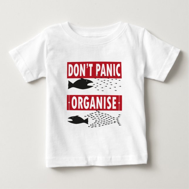 T-shirt Pour Bébé ne paniquez pas (Devant)