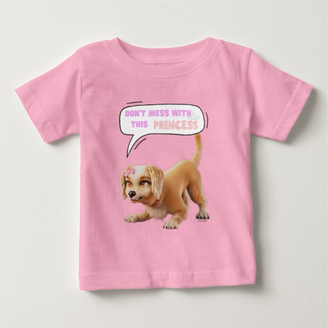 T-shirt Pour Bébé Ne plaisante pas avec cette princesse (Devant)