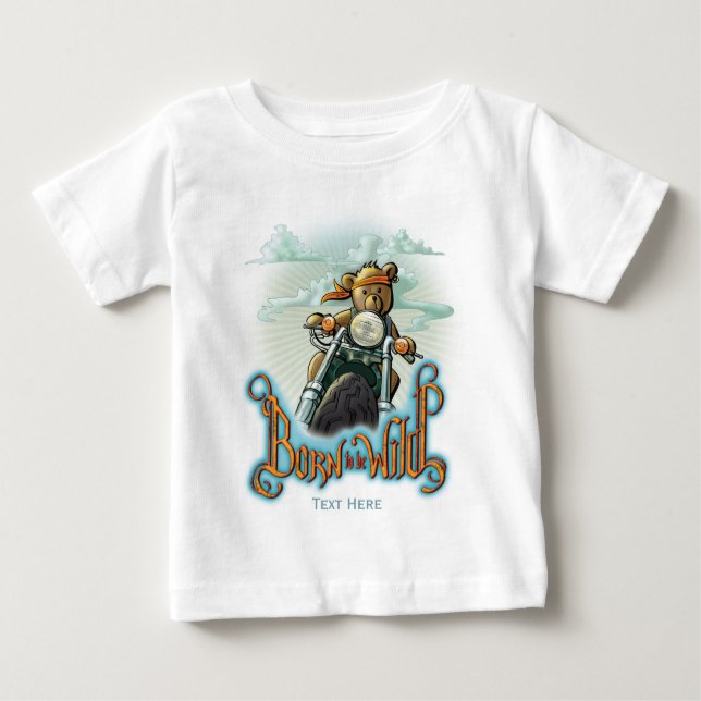 T-shirt Pour Bébé Né pour être sauvage (Devant)