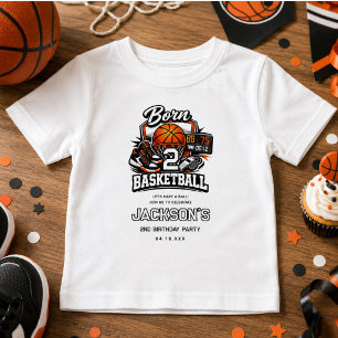 T-shirt Pour Bébé Né pour le Basket 2e Anniversaire sur le thème d