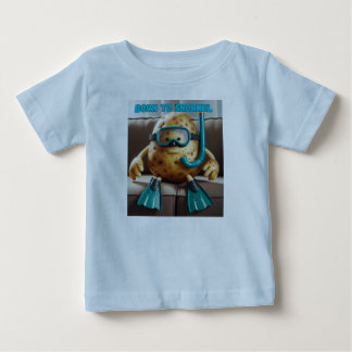 T-shirt Pour Bébé Né pour snorkeler jeunesse