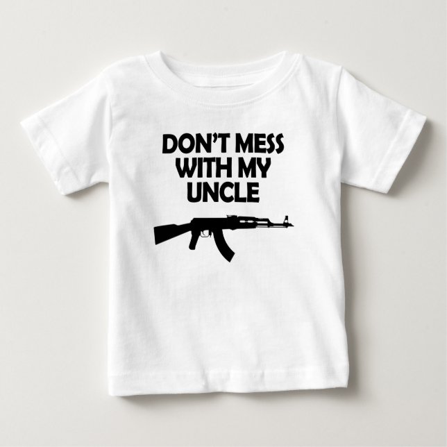 T-shirt Pour Bébé Ne salissez pas avec mon oncle (Devant)