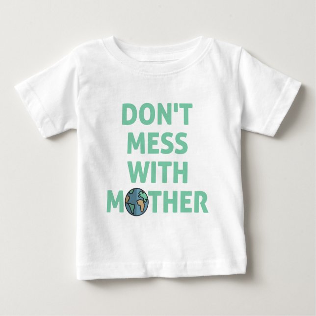 T-shirt Pour Bébé Ne touchez pas à la mère ! (Devant)
