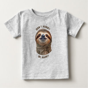 T-shirt Pour Bébé Ne vous dépêchez pas d'être heureux de sourire Slo