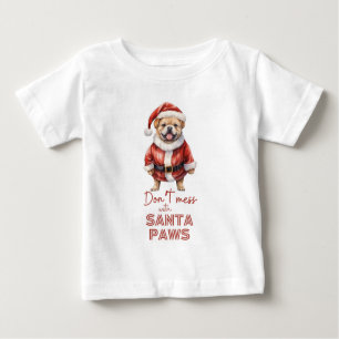 T-shirt Pour Bébé 'Ne vous embêtez pas avec Père Noël Paws' mignon T