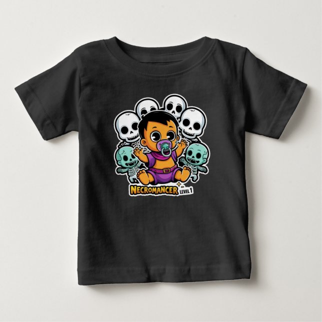 T-shirt Pour Bébé Necromancer - Niveau 1 (Devant)