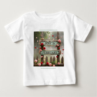 T-SHIRT POUR BÉBÉ " NÉE EN FÉVRIER "