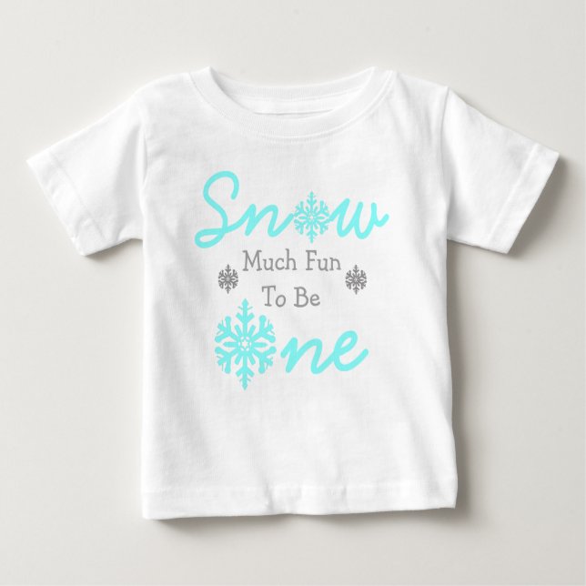 T-shirt Pour Bébé Neige Beaucoup De Plaisir D'Être Un (Devant)