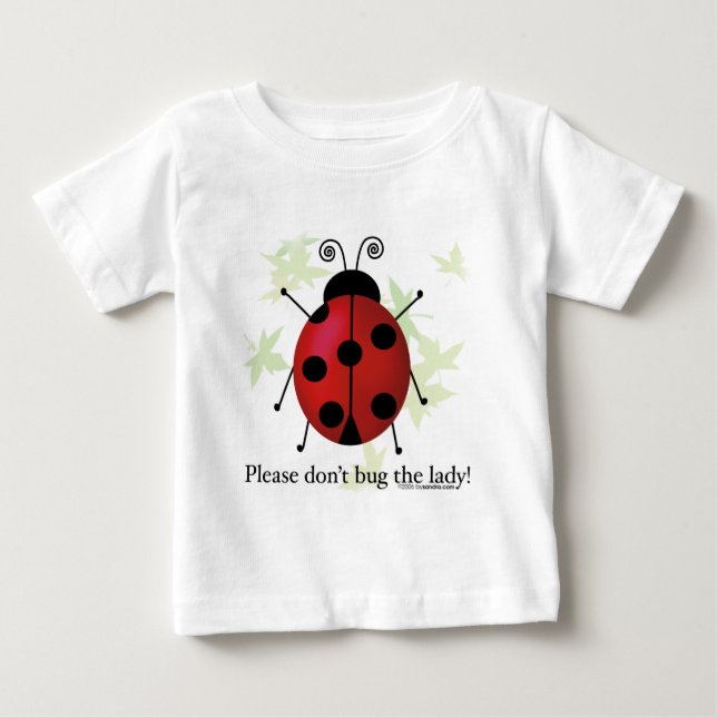 T-shirt Pour Bébé N'embêtez pas la Dame (Devant)