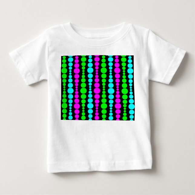 T-shirt Pour Bébé Neon Modern Rectangles (Devant)