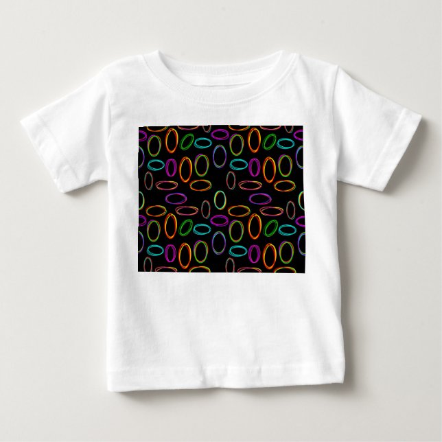 T-shirt Pour Bébé Neon Ovals (Devant)
