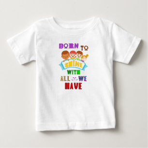 T-shirt Pour Bébé Nés pour briller de tout notre être 2 Spectrum Aut