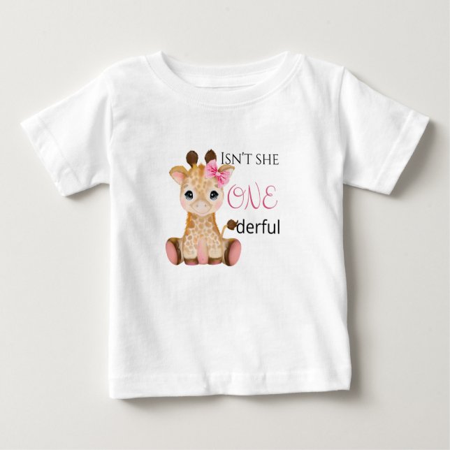 T-shirt Pour Bébé N'est-elle pas Onederful bébé chemise d'anniversai (Devant)